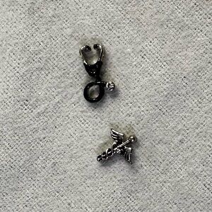 Origami owl stethoscope & caduceus charms